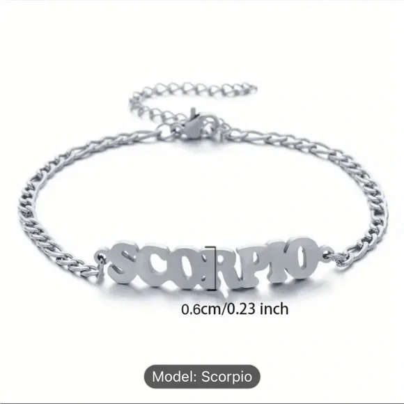 Trendy Horoscope zodiac letter bracelets One of each unisex. Stainless steel. - Picture 2 of 10